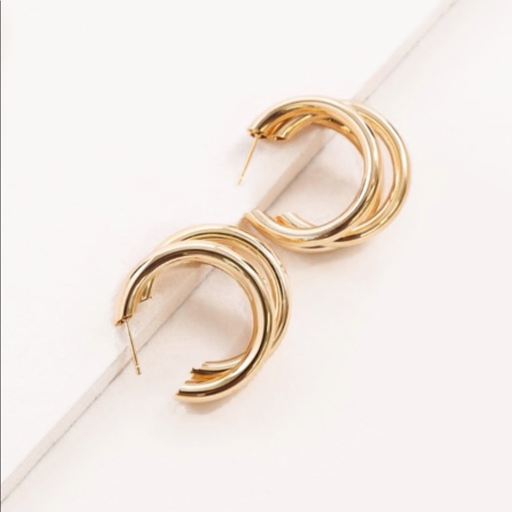 Gold Plated Hoop Earrings